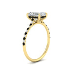 Load image into Gallery viewer, cathedral-hidden-halo-radiant-cut-black-diamond-ring-in-yellow-gold-FD9788RARGBLACK-NL-YG
