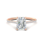 Load image into Gallery viewer, cathedral-hidden-halo-radiant-cut-diamond-ring-in-rose-gold-FD9788RAR-NL-RG
