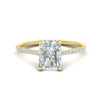 Load image into Gallery viewer, cathedral-hidden-halo-radiant-cut-diamond-ring-in-yellow-gold-FD9788RAR-NL-YG
