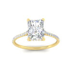 Load image into Gallery viewer, cathedral-hidden-halo-radiant-cut-diamond-ring-in-yellow-gold-FD9788RAR-NL-YG

