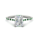 Load image into Gallery viewer, cathedral-hidden-halo-radiant-cut-emerald-ring-in-white-gold-FD9788RARGEMGR-NL-WG
