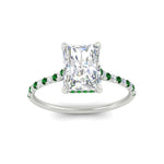 Load image into Gallery viewer, cathedral-hidden-halo-radiant-cut-emerald-ring-in-white-gold-FD9788RARGEMGR-NL-WG

