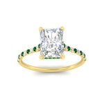 Load image into Gallery viewer, cathedral-hidden-halo-radiant-cut-emerald-ring-in-yellow-gold-FD9788RARGEMGR-NL-YG
