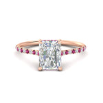 Load image into Gallery viewer, cathedral-hidden-halo-radiant-cut-pink-sapphire-ring-in-rose-gold-FD9788RARGSADRPI-NL-RG

