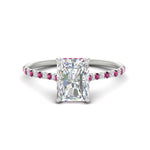 Load image into Gallery viewer, cathedral-hidden-halo-radiant-cut-pink-sapphire-ring-in-white-gold-FD9788RARGSADRPI-NL-WG
