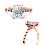 Load image into Gallery viewer, cathedral-hidden-halo-radiant-cut-ruby-ring-in-rose-gold-FD9788RARGRUDR-NL-RG
