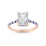 Load image into Gallery viewer, cathedral-hidden-halo-radiant-cut-sapphire-ring-in-rose-gold-FD9788RARGSABL-NL-RG
