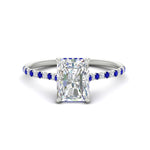 Load image into Gallery viewer, cathedral-hidden-halo-radiant-cut-sapphire-ring-in-white-gold-FD9788RARGSABL-NL-WG
