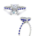 Load image into Gallery viewer, cathedral-hidden-halo-radiant-cut-sapphire-ring-in-white-gold-FD9788RARGSABL-NL-WG
