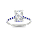 Load image into Gallery viewer, cathedral-hidden-halo-radiant-cut-sapphire-ring-in-white-gold-FD9788RARGSABL-NL-WG

