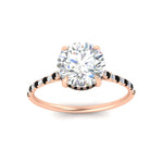 Load image into Gallery viewer, cathedral-hidden-halo-round-cut-black-diamond-ring-in-rose-gold-FD9788RORGBLACK-NL-RG
