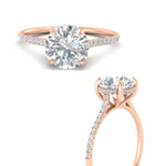 Load image into Gallery viewer, cathedral-hidden-halo-round-cut-diamond-ring-in-rose-gold-FD9788ROR-NL-RG
