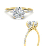 Load image into Gallery viewer, cathedral-hidden-halo-round-cut-diamond-ring-in-yellow-gold-FD9788ROR-NL-YG
