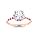 Load image into Gallery viewer, cathedral-hidden-halo-round-cut-pink-sapphire-ring-in-rose-gold-FD9788RORGSADRPI-NL-RG
