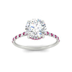 Load image into Gallery viewer, cathedral-hidden-halo-round-cut-pink-sapphire-ring-in-white-gold-FD9788RORGSADRPI-NL-WG
