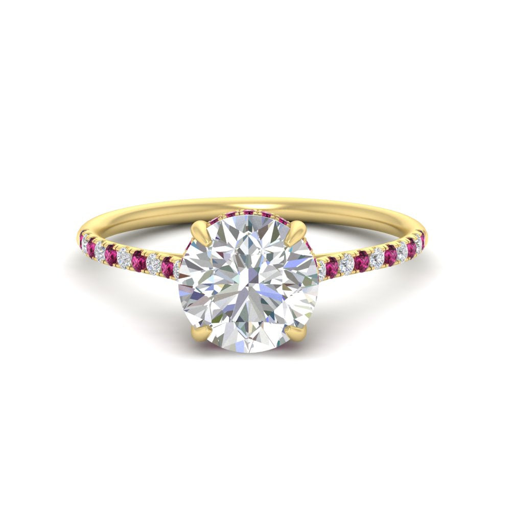 cathedral-hidden-halo-round-cut-pink-sapphire-ring-in-yellow-gold-FD9788RORGSADRPI-NL-YG
