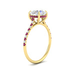 Load image into Gallery viewer, cathedral-hidden-halo-round-cut-pink-sapphire-ring-in-yellow-gold-FD9788RORGSADRPI-NL-YG
