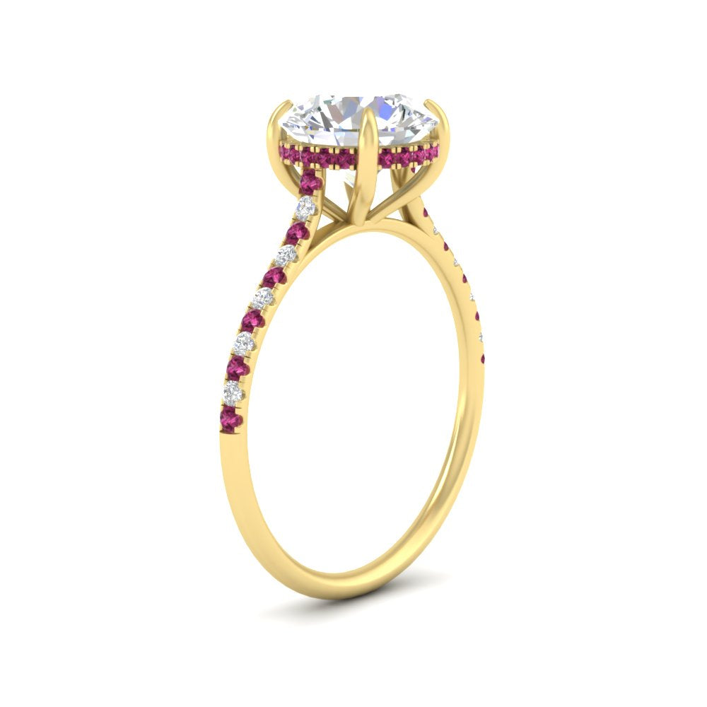 cathedral-hidden-halo-round-cut-pink-sapphire-ring-in-yellow-gold-FD9788RORGSADRPI-NL-YG
