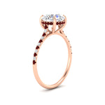 Load image into Gallery viewer, cathedral-hidden-halo-round-cut-ruby-ring-in-rose-gold-FD9788RORGRUDR-NL-RG

