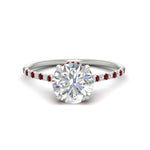 Load image into Gallery viewer, cathedral-hidden-halo-round-cut-ruby-ring-in-white-gold-FD9788RORGRUDR-NL-WG
