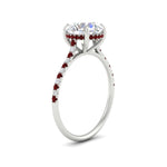 Load image into Gallery viewer, cathedral-hidden-halo-round-cut-ruby-ring-in-white-gold-FD9788RORGRUDR-NL-WG

