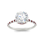 Load image into Gallery viewer, cathedral-hidden-halo-round-cut-ruby-ring-in-white-gold-FD9788RORGRUDR-NL-WG
