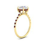 Load image into Gallery viewer, cathedral-hidden-halo-round-cut-ruby-ring-in-yellow-gold-FD9788RORGRUDR-NL-YG
