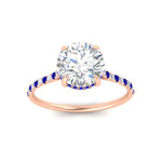 Load image into Gallery viewer, cathedral-hidden-halo-round-cut-sapphire-ring-in-rose-gold-FD9788RORGSABL-NL-RG

