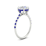 Load image into Gallery viewer, cathedral-hidden-halo-round-cut-sapphire-ring-in-white-gold-FD9788RORGSABL-NL-WG
