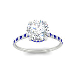Load image into Gallery viewer, cathedral-hidden-halo-round-cut-sapphire-ring-in-white-gold-FD9788RORGSABL-NL-WG
