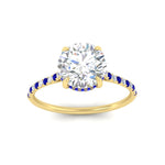 Load image into Gallery viewer, cathedral-hidden-halo-round-cut-sapphire-ring-in-yellow-gold-FD9788RORGSABL-NL-YG
