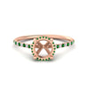 Load image into Gallery viewer, cathedral-hidden-halo-semi-mount-emerald-ring-in-rose-gold-FD9788SMRGEMGR-NL-RG