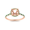 Load image into Gallery viewer, cathedral-hidden-halo-semi-mount-emerald-ring-in-rose-gold-FD9788SMRGEMGR-NL-RG