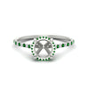 Load image into Gallery viewer, cathedral-hidden-halo-semi-mount-emerald-ring-in-white-gold-FD9788SMRGEMGR-NL-WG