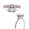 Load image into Gallery viewer, cathedral-hidden-halo-semi-mount-pink-sapphire-ring-in-white-gold-FD9788SMRGSADRPI-NL-WG
