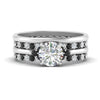 Load image into Gallery viewer, cathedral-multi-stack-black-diamond-band-ring-in-FD9275ROGBLACK-NL-WG