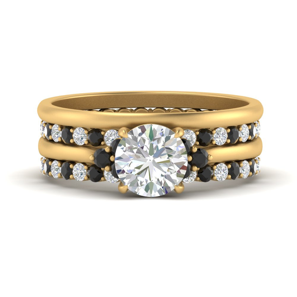 cathedral-multi-stack-black-diamond-band-ring-in-FD9275ROGBLACK-NL-YG