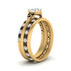 Load image into Gallery viewer, cathedral-multi-stack-black-diamond-band-ring-in-FD9275ROGBLACK-NL-YG