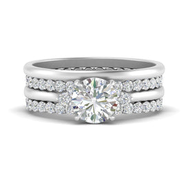 Cathedral Multi Stack Diamond Band Ring