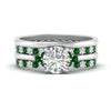Load image into Gallery viewer, cathedral-multi-stack-emerald-band-ring-in-FD9275ROGEMGR-NL-WG