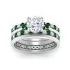 Load image into Gallery viewer, cathedral-multi-stack-emerald-band-ring-in-FD9275ROGEMGR-NL-WG