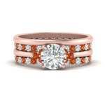 Load image into Gallery viewer, cathedral-multi-stack-orange-sapphire-band-ring-in-FD9275ROGSAOR-NL-RG
