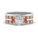 Load image into Gallery viewer, cathedral-multi-stack-orange-sapphire-band-ring-in-FD9275ROGSAOR-NL-WG
