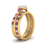 Load image into Gallery viewer, cathedral-multi-stack-pink-sapphire-band-ring-in-FD9275ROGSADRPI-NL-YG
