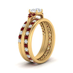 Load image into Gallery viewer, cathedral-multi-stack-ruby-band-ring-in-FD9275ROGRUDR-NL-YG
