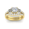 Load image into Gallery viewer, celtic-asscher-cut-diamond-wedding-ring-set-in-yellow-gold-fdens2255asangle5-nl-yg-ws1.jpg