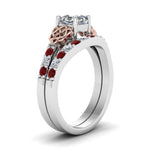 Load image into Gallery viewer, celtic-asscher-cut-diamond-wedding-ring-set-with-ruby-in-white-gold-FDENS2255B1ASGRUDRANGLE2-NL-WG_3149a314-12e4-4d8a-9521-4da8e18759ef?v=1757056956
