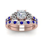 Load image into Gallery viewer, celtic-asscher-cut-diamond-wedding-ring-set-with-sapphire-in-rose-gold-FDENS2255B1ASGSABLANGLE5-NL-RG_f8a5847e-dbf3-4258-a25c-6d600c1409b1?v=1757056956
