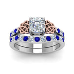 Load image into Gallery viewer, celtic-asscher-cut-diamond-wedding-ring-set-with-sapphire-in-white-gold-FDENS2255B1ASGSABLANGLE5-NL-WG_8dec8d0d-a15c-4575-9a49-3ebe9e8dabba?v=1757056956
