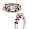 Load image into Gallery viewer, celtic-asscher-cut-ruby-wedding-ring-set-in-white-gold-fdens2255asgrudrangle3-nl-wg-ws1.jpg